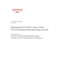 Managing the Product Value Chain