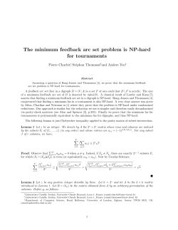 The minimum feedback arc set problem is NP