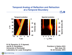 Temporal Analog of Reflection and Refraction at a Temporal Boundary