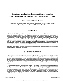 and vibrational properties of CO-adsorbed copper