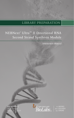 manual NEBNext mRNA Library Prep Reagent Set for Illumina