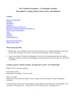 TCG Style Guide - Wiley Online Library