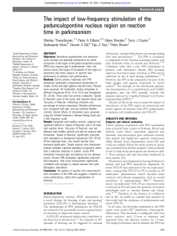 The impact of low-frequency stimulation of the pedunculopontine