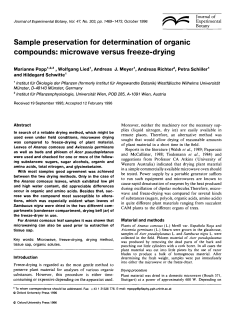 Sample preservation for determination of organic compounds