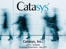 CATS_Corporate_Presentation_May 2017 - Updated v4