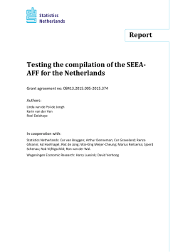 Testing the compilation of the SEEA-AFF for the Netherlands