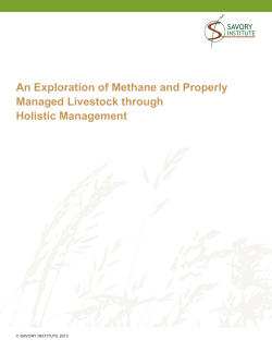 An Exploration of Methane and Properly Managed