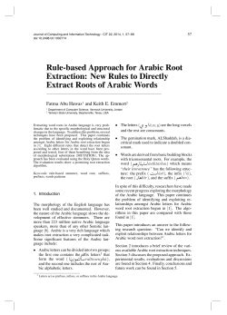 Rule-based Approach for Arabic Root Extraction: New Rules to