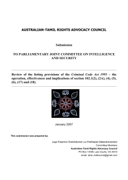 AUSTRALIAN-TAMIL RIGHTS ADVOCACY COUNCIL Submission