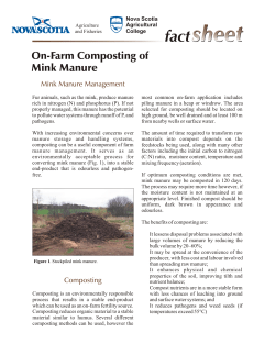 On-farm Composting of Mink Manure