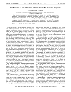 Localization of 3d and 4d Electrons in Small Clusters: The Roots of