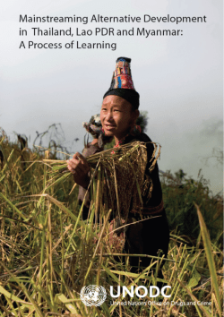 Mainstreaming Alternative Development in Thailand, Lao PDR and