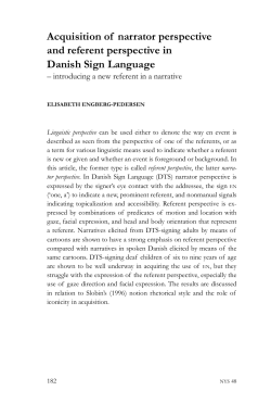 acquisition of narrator perspective and referent perspective in