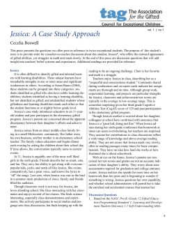 Jessica: A Case Study Approach - CEC-TAG