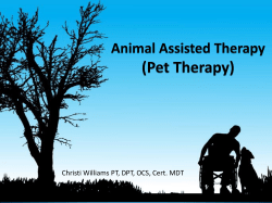 Animal Assisted Therapy - Tennessee Public Health Association