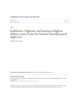 Kolkhorst v. Tilghman - CUA Law Scholarship Repository