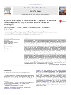 Acquired phototrophy in Mesodinium and Dinophysis