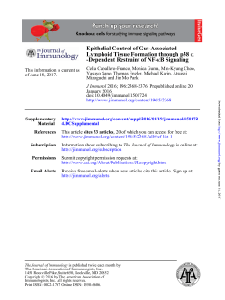 Epithelial Control of Gut-Associated Lymphoid Tissue Formation