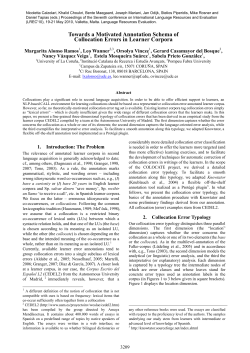 Instructions for Preparing LREC 2006 Proceedings