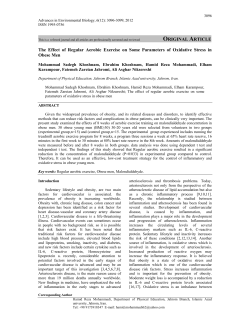 RTICLE RIGINAL The Effect of Regular Aerobic Exercise on Some