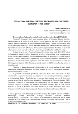 FORMATION AND EVOLUTION OF THE BORDERS OF GREATER
