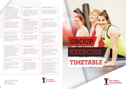 Group Fitness Class Timetable