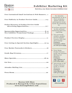 product preview guide - Panama City Beach Gift Show