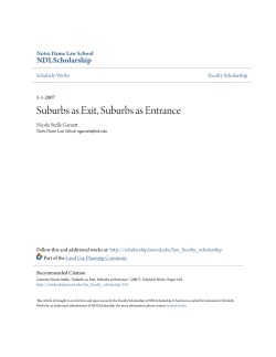 Suburbs as Exit, Suburbs as Entrance