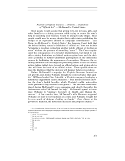 467 Federal Corruption Statutes &mdash; Bribery &mdash; Definition of &ldquo;Official Act&rdquo;