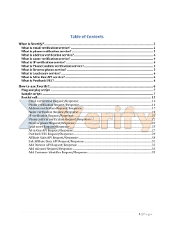 Table of Contents