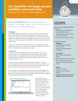 LLC simplifies mortgage process workflow and saves time for law