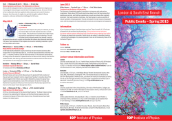 spring 2015 - Institute of Physics