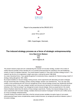 The induced strategy process as a force of strategic