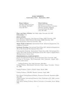 CV - PSU ECON - Penn State University