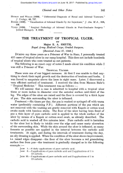 the treatment of tropical ulcer. - Journal of the Royal Army Medical