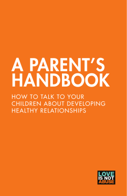 a parent`s handbook - Character Playbook