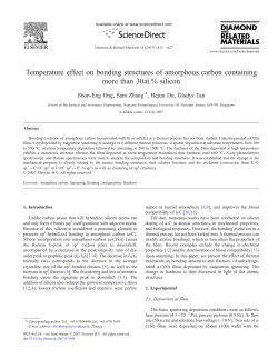 Temperature effect on bonding structures of amorphous