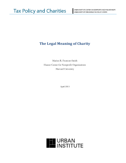 The Legal Meaning of Charity