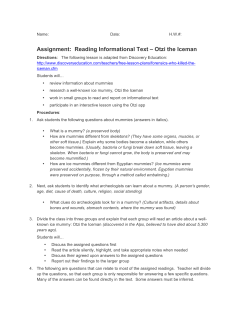 Reading Informational Text &ndash; Otzi the Iceman