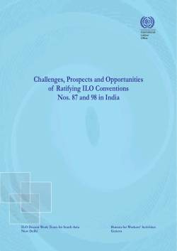 Challenges, Prospects and Opportunities of Ratifying ILO