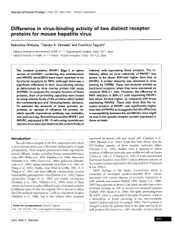Difference in virus-binding activity of two distinct receptor proteins for