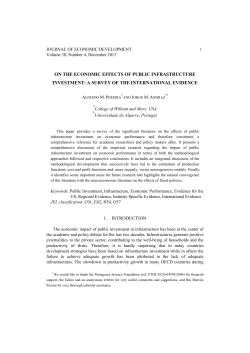 on the economic effects of public infrastructure investment