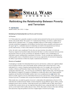Rethinking the Relationship Between Poverty and Terrorism