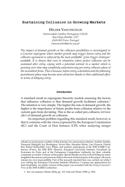 Sustaining Collusion in Growing Markets