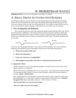 4: PROPERTIES OF WAVES