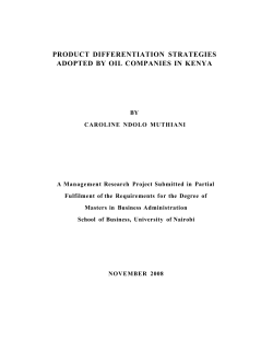 Product differentiation strategies adopted by oil companies in Kenya