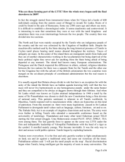 Understanding the Sri Lankan Issue