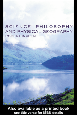 Science, Philosophy and Physical Geography