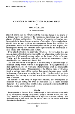 CHANGES IN REFRACTION DURING LIFE*