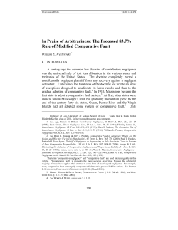 The Proposed 83.7% Rule of Modified Comparative Fault